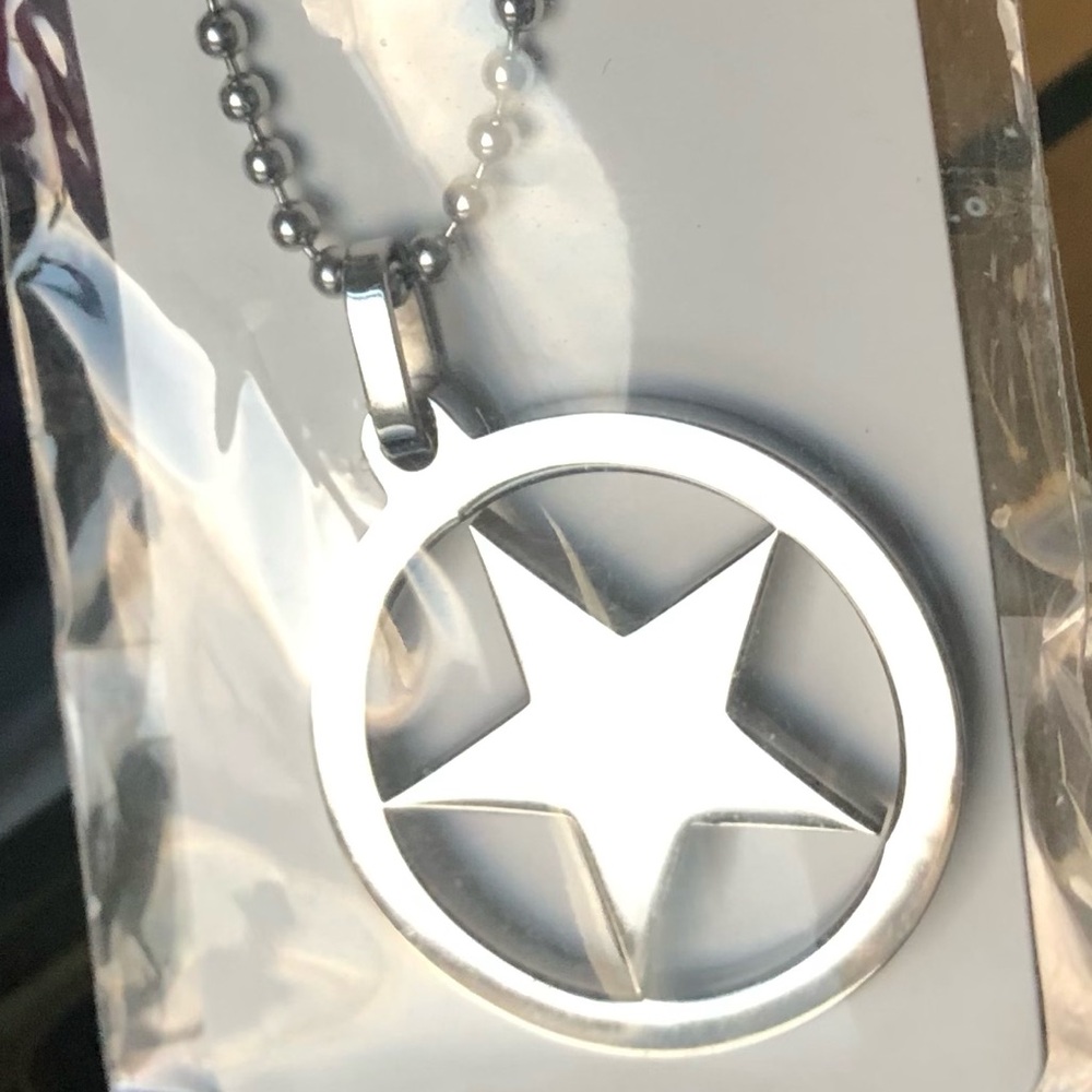 Chrome Star Necklace - Paul Stanley Type Design! KISS 
Gene-Ace-Peter-Paul